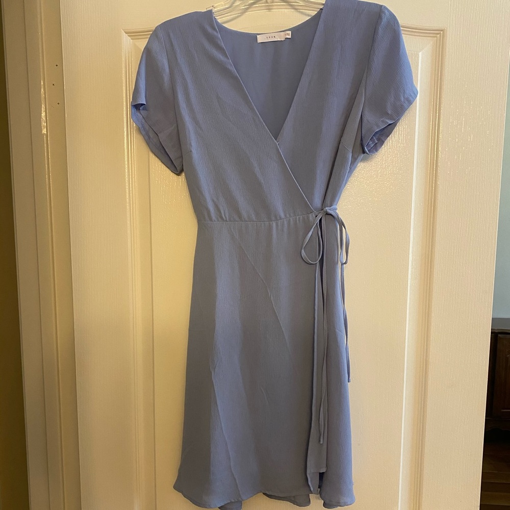 Lush mini wrap dress